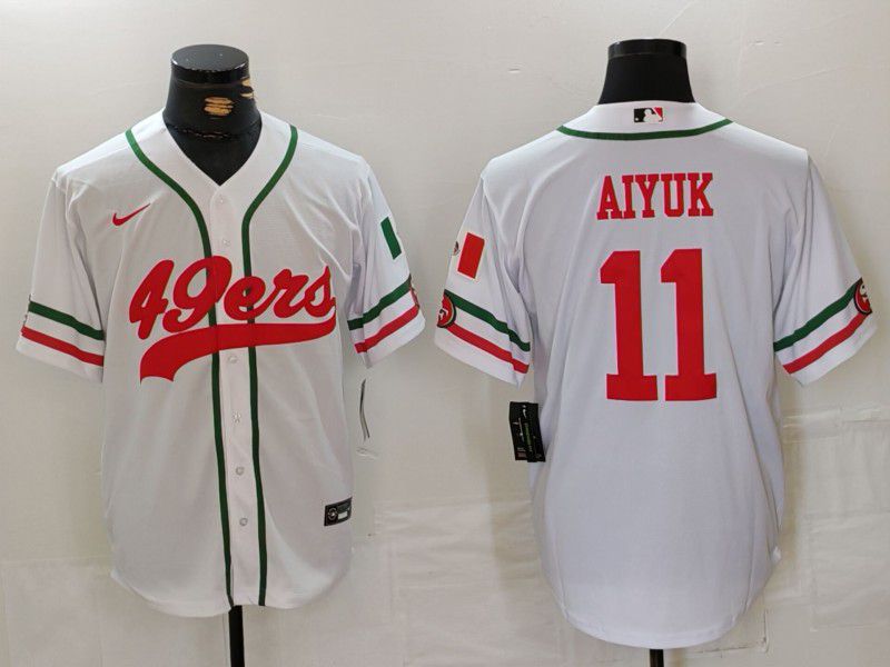 Men San Francisco 49ers #11 Aiyuk White Joint Name 2024 Nike Limited NFL Jersey style 1